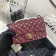 Mini CLASSIC HANDBAG Lambskin Gold Metal Burgundy B