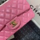 Mini CLASSIC HANDBAG Lambskin Gold Metal Pink B