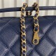 Chanel SMALL FLAP BAG WITH TOP HANDLE AS5166 Grained Calfskin Blue High