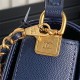 Chanel SMALL FLAP BAG WITH TOP HANDLE AS5166 Grained Calfskin Blue High