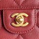 Chanel SMALL FLAP BAG WITH TOP HANDLE AS5166 Grained Calfskin Burgundy High