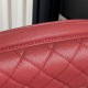 Chanel SMALL FLAP BAG WITH TOP HANDLE AS5166 Grained Calfskin Burgundy High