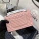 Medium CLASSIC HANDBAG Lambskin Pink Silver Metal B