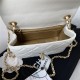 Supermini FLAP BAG Lambskin Gold-Metal AS1786 White A