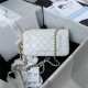 Mini FLAP BAG Lambskin Gold-Metal AS1787 White A