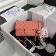 Mini FLAP BAG Lambskin Gold-Metal AS1787 Coral A