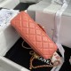 Mini FLAP BAG Lambskin Gold-Metal AS1787 Coral A