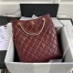 Shopping Bag Calfskin Crystal Pearls & Gold-Tone Metal Burgundy A (OUT OF STOCK)