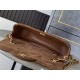 Mini CLASSIC HANDBAG Suede Gold Metal Brown A