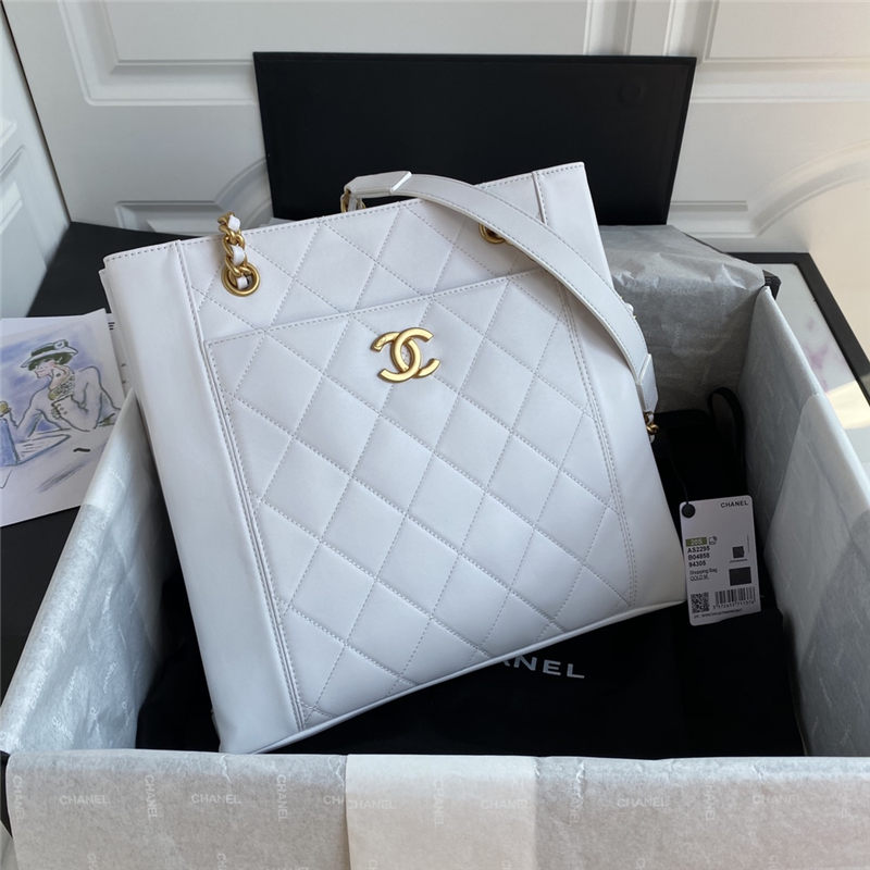 Chanel Small Shopping Bag White High