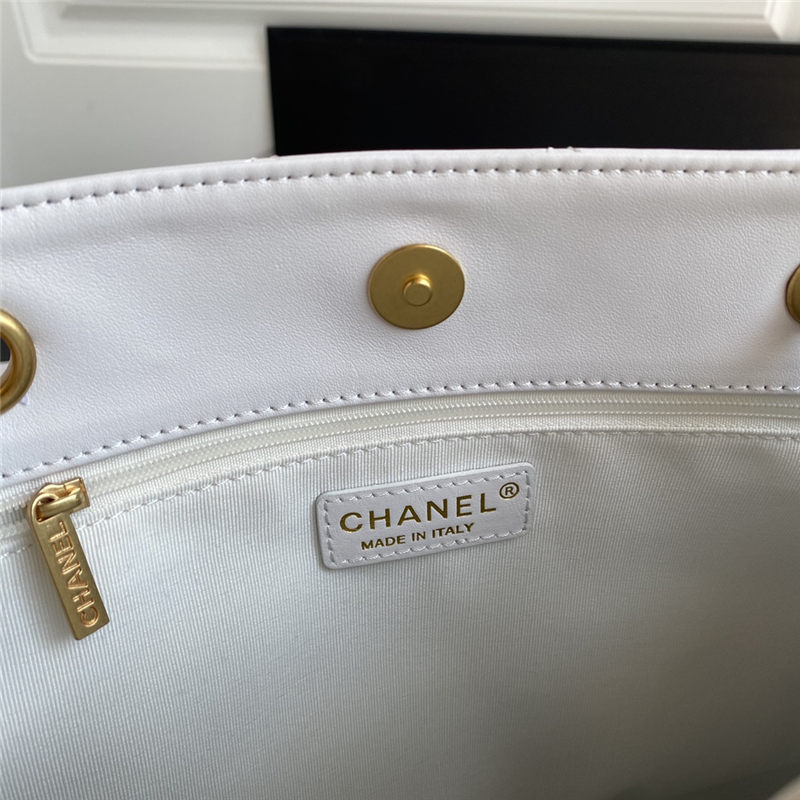 Chanel Small Shopping Bag White High