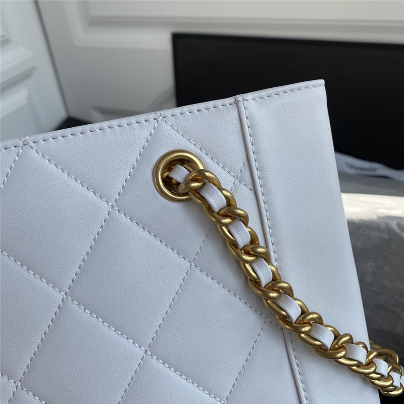 Chanel Small Shopping Bag White High