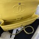 Medium CLASSIC HANDBAG Grained Calfskin Yellow Silver Metal A