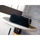 Mini CLASSIC HANDBAG Suede Gold Metal Black  A