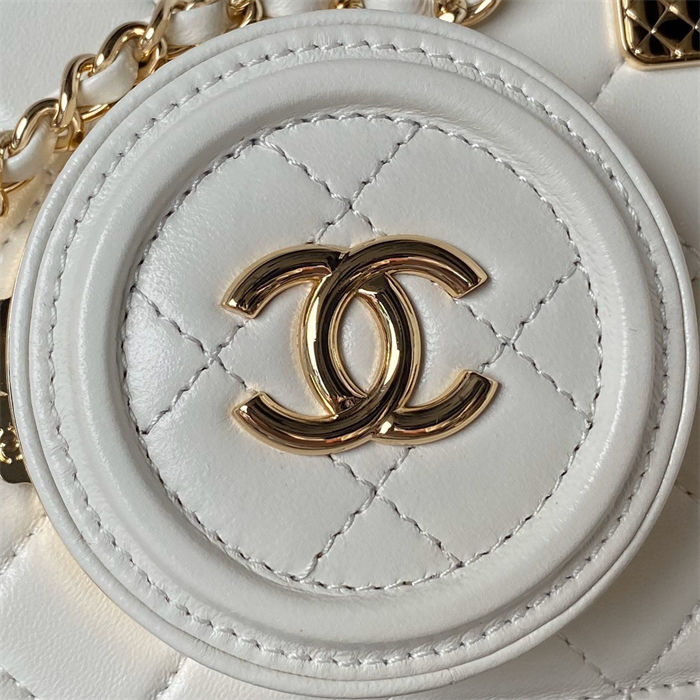 Chanel CAMERA BAG AS4817 Lambskin White A