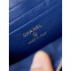 CLUTCH WITH CHAIN AP4168 Shiny Crumpled Calfskin Gold-Metal Blue A