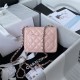 Supermini CLASSIC HANDBAG Grained Calfskin Pink Silver Metal A