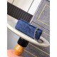 Mini CLASSIC HANDBAG Suede Gold Metal Blue  A