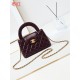 Chanel MINI SHOPPING BAG AS4416 Shiny Aged Calfskin & Gold-Tone Metal Burgundy High