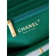 Chanel MINI SHOPPING BAG AS4416 Shiny Aged Calfskin & Gold-Tone Metal Green High