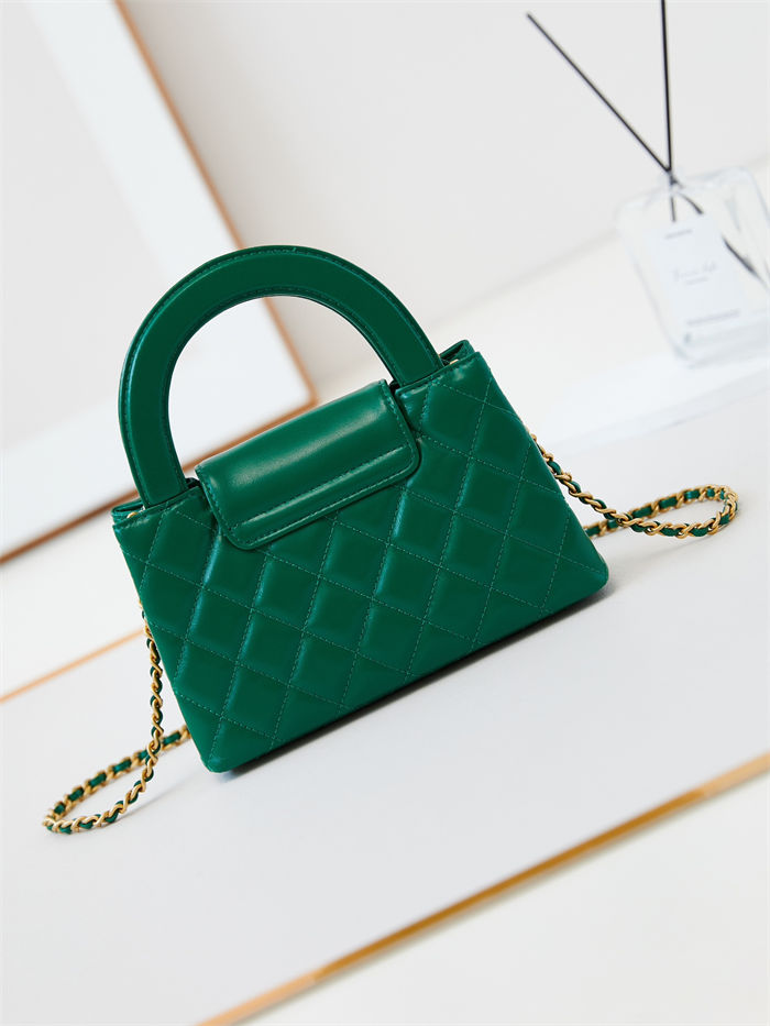 Chanel MINI SHOPPING BAG AS4416 Shiny Aged Calfskin & Gold-Tone Metal Green High