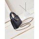 Chanel MINI SHOPPING BAG AS4416 Shiny Aged Calfskin & Gold-Tone Metal Navy Blue High