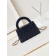 Chanel MINI SHOPPING BAG AS4416 Shiny Aged Calfskin & Gold-Tone Metal Navy Blue High