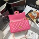 Mini FLAP BAG Lambskin Gold-Metal AS1787 Fuchsia A