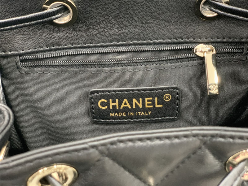 Chanel Duma Backpack Lambskin Black High