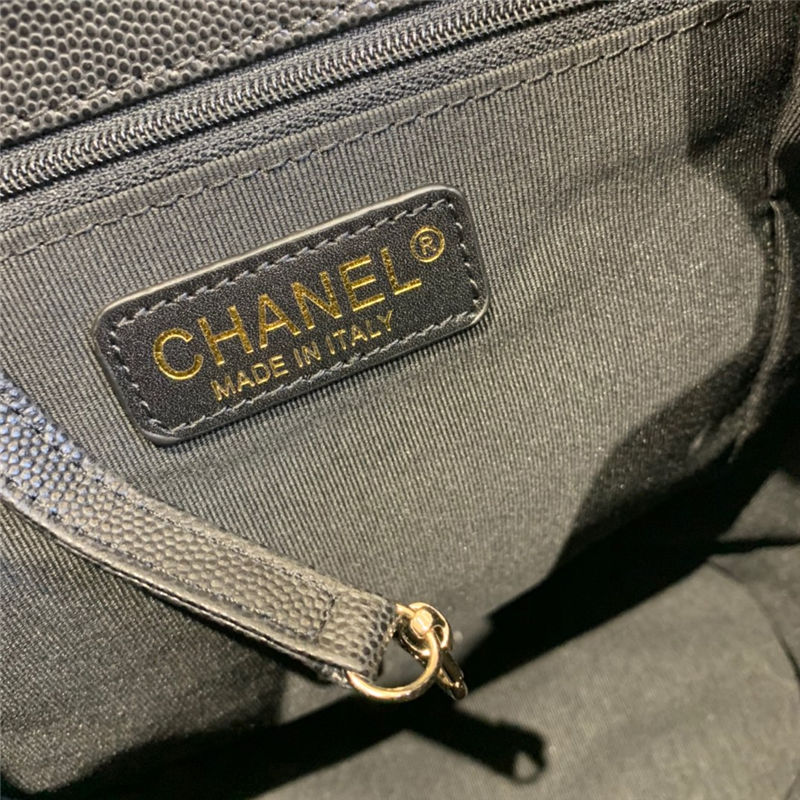 Chanel Duma Backpack Grained Calfskin Black High