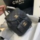 Chanel Duma Backpack Grained Calfskin Black High