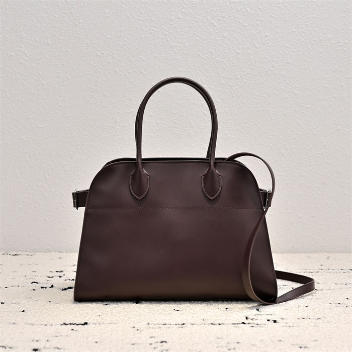 The Row Soft Margaux 12 Bag in Leather Chocolate High