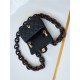 Chanel MINI FLAP BAG AS4165 Lambskin & Ash-Wood Black High