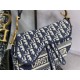 SADDLE BAG Dior Oblique Embroidery Blue High