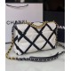 LARGE Chanel 19 Flap Bag Calfskin Crochet Black High