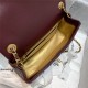 Mini FLAP BAG Lambskin Gold-Metal AS1787 Burgundy A