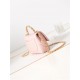 SMALL FLAP BAG WITH TOP HANDLE Shiny Lambskin & Gold-Tone Metal AS4023 Pink A