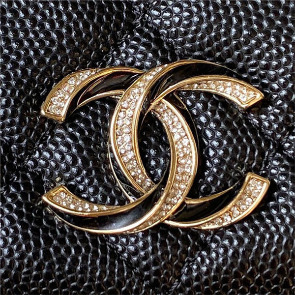 Chanel WALLET ON CHAIN AP3336 Grained Calfskin & Gold-Tone Metal Black A