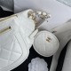 Chanel BELT BAG Aged Calfskin Gold-tone Metal AS1077 White High