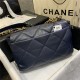 Maxi Chanel 19 Flap Bag Goatskin/Lambskin Navy High