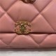 Maxi Chanel 19 Flap Bag Goatskin/Lambskin Pink High