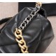 Maxi Chanel 19 Flap Bag Goatskin/Lambskin Black High