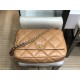 Maxi Chanel 19 Flap Bag Goatskin/Lambskin Camel High