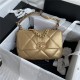 Chanel 19 Flap Bag Goatskin/Lambskin Gold High