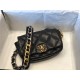 Waist Chanel 19 Flap Bag Lambskin/Goatskin Black High