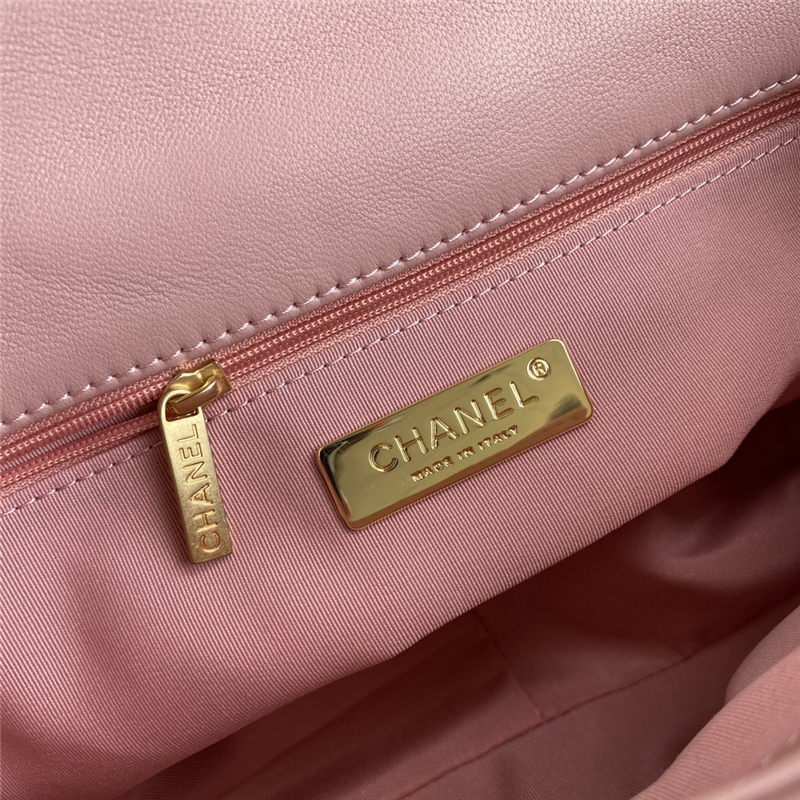 Chanel 19 Flap Bag Goatskin/Lambskin Pink High