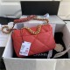 Chanel 19 Flap Bag Goatskin/Lambskin Red High