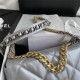 Large Chanel 19 Flap Bag Goatskin/Lambskin Silver High