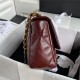 Chanel 19 Flap Bag Shiny Crumpled Calfskin Burgundy High