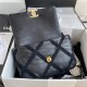 Chanel 19 Flap Bag Calfskin Crochet Black High